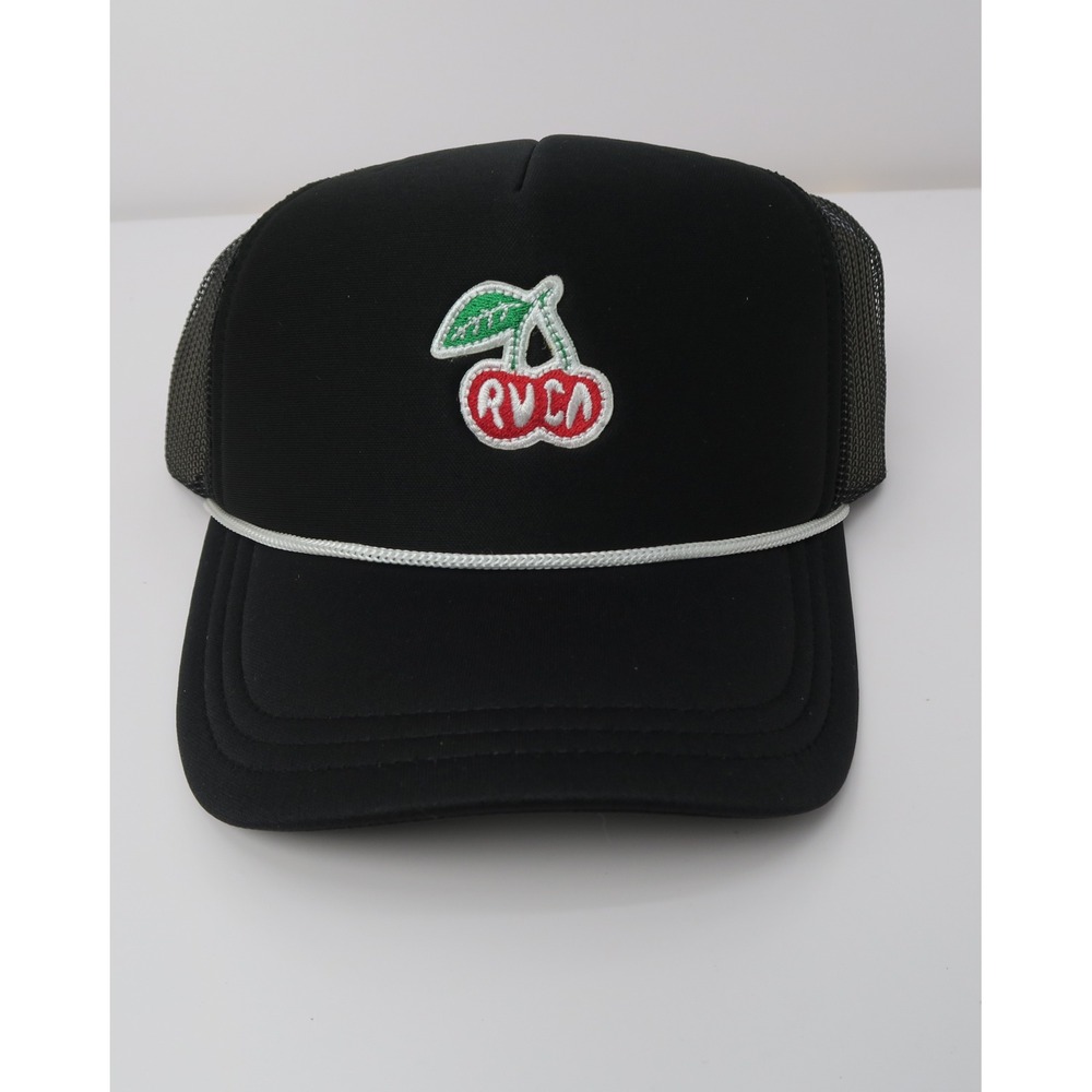 RVCA Unphased Trucker Hat Black Cherry Patch Snapback Mesh‎ Cap WAHWVRUN New